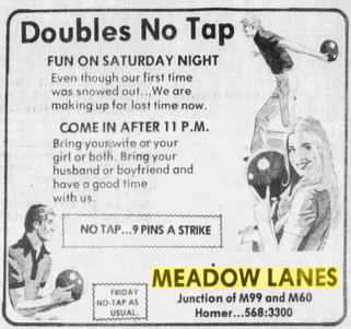 Crossroads Family Fun Center (Meadow Lanes, Homer Lanes) - January 1979 Ad (newer photo)